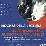 Annie Ernaux,Premio Nobel de Literatura, por su traductora Lydia Vázquez